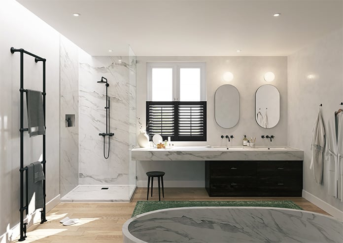 Kensington, Onyx Black - Cafe Style Plantation Shutter - Image 8